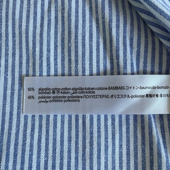 Blue Striped Button Down Collared Shirt - Picture 3 of 3
